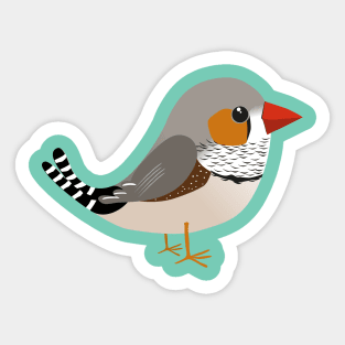 Zebra finch vector Sticker